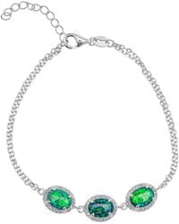 Spero London - Sterling Opal Halo Bracelet - Lyst