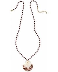 Heather Hawkins Jewelry - Extra Long Scallop Shell Coin Gemstone Necklace - Lyst