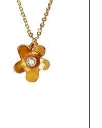 Lily Flo Jewellery - Daisy 9K Solid And Lab Grown Diamond Stud Necklace - Lyst