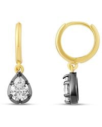 SHYMI - Prong-Set Rhodium Drop Earrings - Lyst