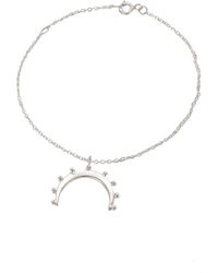 Posh Totty Designs - Sterling Crown Horn Charm Bracelet - Lyst