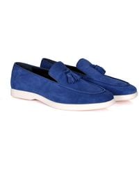 DAVID WEJ - Lorenzo Suede Tassel Loafers - Lyst