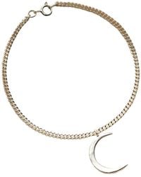 Posh Totty Designs - Sterling Crescent Moon Charm Bracelet - Lyst