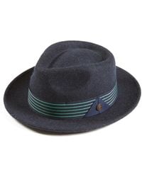 Dasmarca Hats - James Midnight Milange Felt Wide Brim Wool Felt Fedora Hat - Lyst