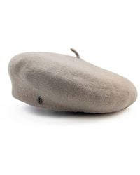 DORIA 1905 - Neutrals Neutral Wool Felt Basque Cap - Lyst