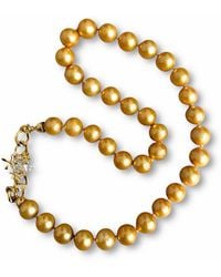 Ninemoo - Soleil Golden Pearl Necklace – Grand - Lyst