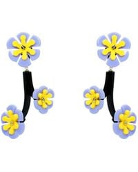 Gissa Bicalho - Handmade Acrylic Earring Branch Daisies Lavender - Lyst