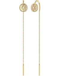 LMJ Moon Phases Tack-in Earrings In 14 Kt Yellow Gold Vermeil On Sterling Silver - Metallic