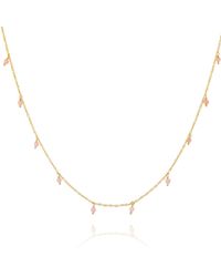 Coco & Kinney - October Birthstone Necklace- Pink Opal - Lyst