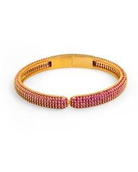 Ebru Jewelry - Elegant Ruby & Fashion Design Bangle Bracelet - Lyst