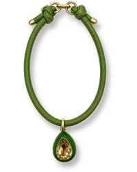 Michael Nash Jewelry - Lena Resin And Light Topaz Crystal Pear Drop Necklace - Lyst