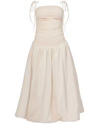 Amy Lynn - Neutrals Alexa Cream Milk Puffball Midi Dress - Lyst