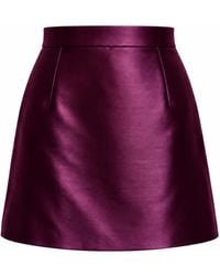 Richa Sharma - Handcrafted High-Waisted Silk Mini Skirt - Lyst