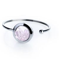 My Little Nature - Handmade Rose Quartz Crystal Cuff Bracelet – Stainless Steel Jewelry For Love & Self-Care - Lyst