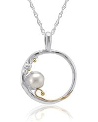Isla Silver - Oval Freshwater Pearl Pendant - Lyst