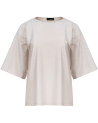 Conquista - Neutrals Oversized Jacquard Cotton-Blend T-Shirt With Elbow-Length Sleeves - Lyst