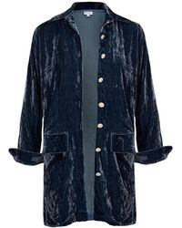 At Last - Velvet Relaxed Fit Shirt Jacket - Lyst