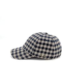 DORIA 1905 - Tweed Check Fabric Baseball Cap - Lyst