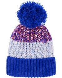 Cara & The Sky - Phoebe Stripe Beanie Bobble Hat - Lyst