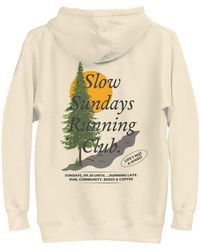 Anchor and Crew - Neutrals Bone Mountain Pine Slow Sundays Running Club Cotton Blend Hoodie - Lyst