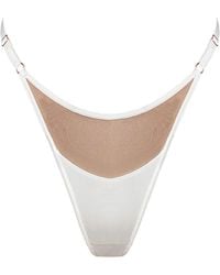 MONIQUE MORIN LINGERIE - Core Adjustable Thong Crystal - Lyst