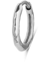 Zohreh - Hammered Huggie Hoop Earring Sterling - Lyst