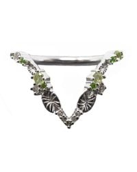NASI SILVER - Lilypad Ring- Peridot- Chrome Diopside- Topaz - Lyst