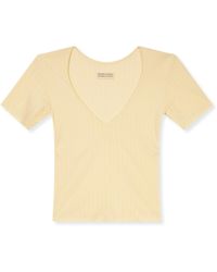 Marianne by Marie Jordane - Mila Pointelle Jersey Top Vanilla - Lyst