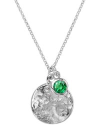 Dower & Hall - Disc & Garnet Array Pendant - Lyst