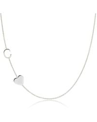 Maya Brenner - Monogram Necklace With Heart 14K - Lyst