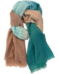 Tiger and the Monkey - Neutrals Ombre Taupe Silk Cotton Pareo Wrap Scarf - Lyst