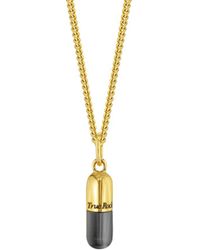 True Rocks - Gun Metal Sterling & 18Kt-Plated Mini Pill Pendant - Lyst