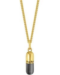 True Rocks - Gun Metal Sterling & 18Kt-Plated Mini Pill Pendant - Lyst