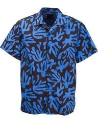 lords of harlech - Ralph Loop Coral Canvas Camp Shirt In Blue - Lyst