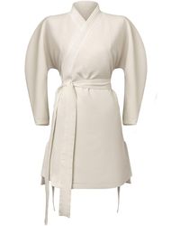 Lily Phellera - Gia Kimono Wrap Mini Dress - Lyst