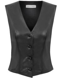 NAZLI CEREN - Brita Vegan Leather Vest - Lyst