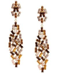 Otazu - Golden Baguette Statement Earrings - Lyst