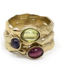 Vintouch Italy - Cosmo Set Of Three Multicolor Rings - Lyst