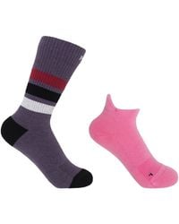 Peper Harow - Made in England - Striped Mauve & Trainer Luxury Sports Socks Bundle - Lyst