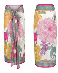 LOVEIST STORE - Cladia Flower Patterned Pareo Sarong - Lyst