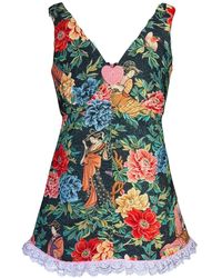 Couture to Your Door - Petite Baby Doll Jade Garden Dress - Lyst