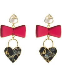 YAA YAA LONDON - Molten Heart Earrings - Lyst