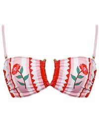 Jessie Zhao New York - Jungle Rose Reversible Square Bandeau Top - Lyst