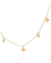Nellou Jewellery - Floating Heart Charm Necklace Plated Sterling - Lyst