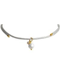 Eyeconic by Samar Ajram - Pearl & Zircon Magnetic Choker - Lyst