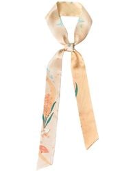 Lost Pattern - Fanfare Breeze Silk Skinny Scarf - Lyst