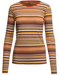 Conquista - Stretch Long Sleeve Stripe Top - Lyst