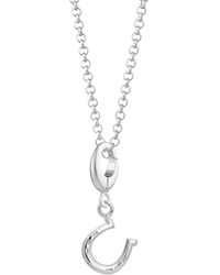 Lily Charmed - Sterling Lucky Horseshoe Charm Necklace - Lyst