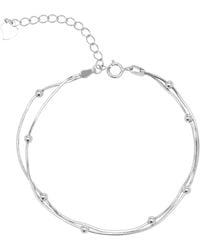 Spero London - Italian Fine Sterling Double Satellite Chain Bracelet - Lyst