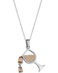 Spero London - Wine Glass Sterling Necklace - Lyst